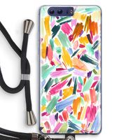 Watercolor Brushstrokes: Honor 9 Transparant Hoesje met koord