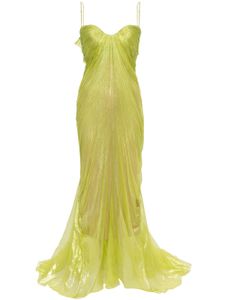 Maria Lucia Hohan robe Victoria à coupe longue - Vert