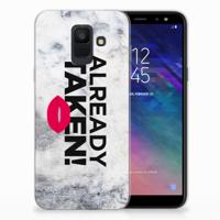 Samsung Galaxy A6 (2018) | Siliconen hoesje | met naam Already Taken White