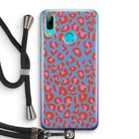 Leopard blue: Huawei P Smart (2019) Transparant Hoesje met koord