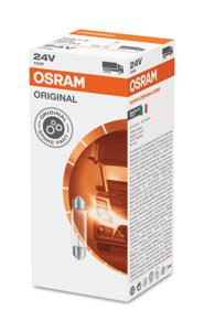 Gloeilamp, parkeer-/breedtelicht, Gloeilamp, leeslamp, Gloeilamp, interieurverlichting OSRAM, Spanning (Volt)24V