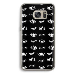 Eye pattern #3: Samsung Galaxy S7 Transparant Hoesje