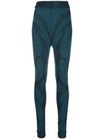 Paolina Russo legging en maille nervurée - Bleu