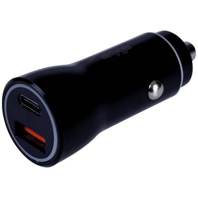 Akyga AK-CH-16 USB-oplader 36 W 1x USB-C, 1x USB-A QC 3.0, USB PD 3.0, PPS Zwart Auto, Vrachtwagen Snellader