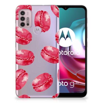 Motorola Moto G30 | G10 | Siliconen Case | Pink Macarons