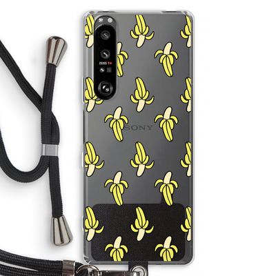 Bananas: Sony Xperia 1 III Transparant Hoesje met koord
