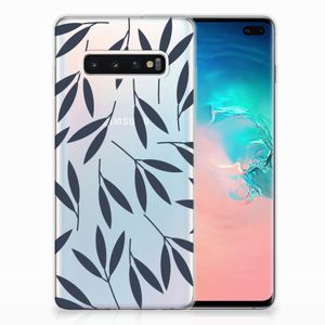 Samsung Galaxy S10 Plus TPU Case Leaves Blue