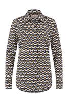 Poppy blind arcade blouse - dark blue/mustard - 07021