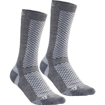 Craft warm mid sokken grijs 2-pack M