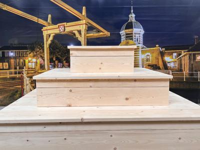 Steigerhouten Display Meubel - Meerdere Niveaus voor Winkelpresentatie