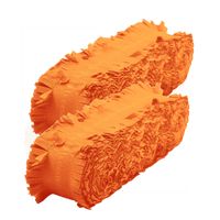 Set van 3x stuks feest/verjaardag versiering slingers oranje 24 meter crepe papier