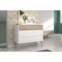 Ladekast - AALBORG - 3 lades - Wit - Scandinavische stijl - 90,8 x 40 x 77,5 - PARISOT