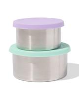 HEMA Snackboxjes Rvs Paars-mint - 2 Stuks