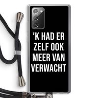 Meer verwacht - Zwart: Samsung Galaxy Note 20 / Note 20 5G Transparant Hoesje met koord
