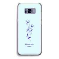 Bloom with grace: Samsung Galaxy S8 Transparant Hoesje - thumbnail