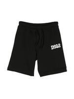 DSQUARED2 KIDS short de sport à logo imprimé - Noir