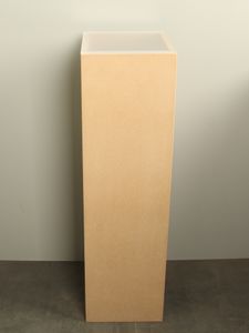 Sokkel met LED, onbehandeld MDF 80x20x20 cm.