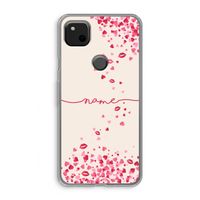 Hartjes en kusjes: Google Pixel 4a Transparant Hoesje