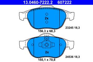 ATE Remblokset 13.0460-7222.2