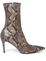 Stella McCartney bottines Stella Iconic à imprimé python - Marron