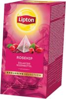 Lipton thee Exclusive Selection, Rozebottel, doos van 25 zakjes