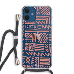 Marrakech Pink: iPhone 12 Transparant Hoesje met koord