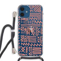 Marrakech Pink: iPhone 12 Transparant Hoesje met koord