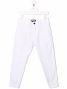 DSQUARED2 KIDS pantalon droit à logo imprimé - Blanc