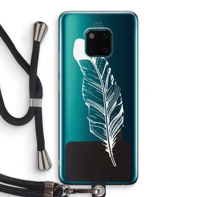 Pluim: Huawei Mate 20 Pro Transparant Hoesje met koord
