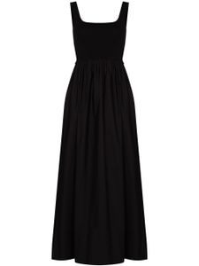 Matteau robe longue à design sans manches - Noir