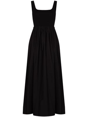 Matteau robe longue à design sans manches - Noir