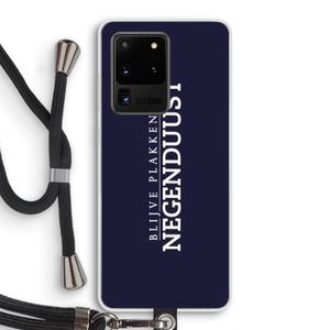 Blijve plakken in Negenduust: Samsung Galaxy S20 Ultra Transparant Hoesje met koord