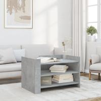 Salontafel 80x50x50 cm bewerkt hout betongrijs
