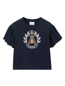 Burberry Kids t-shirt en coton à imprimé Thomas Bear - Bleu