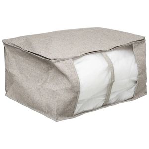 5Five Opberghoes/beschermhoes voor dekbedden/kussens - beige - 60 x 45 x 30 cm - Opberghoezen