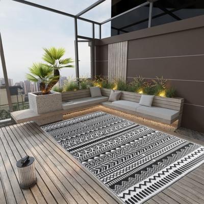 VidaXL Buitenkleed arakil 190x290 cm polypropeen zwart