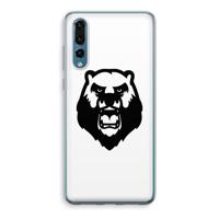 Angry Bear (white): Huawei P20 Pro Transparant Hoesje