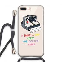 Smile: iPhone 7 PLUS Transparant Hoesje met koord