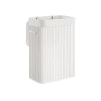 Opvouwbare bamboe wasmand, Wit / 72 L