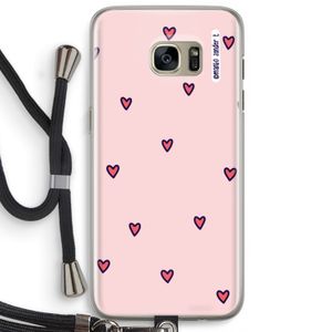 Hartjes: Samsung Galaxy S7 Edge Transparant Hoesje met koord