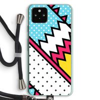 Pop Art #2: Pixel 5a 5G Transparant Hoesje met koord