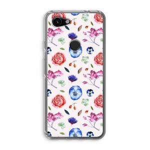 Bloemetjes: Google Pixel 3a Transparant Hoesje