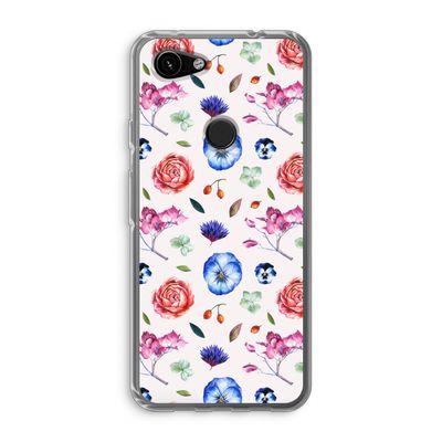 Bloemetjes: Google Pixel 3a Transparant Hoesje