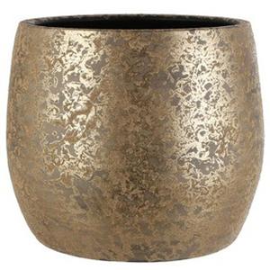 Mica Decorations Bloempot Clemente - flakes goud - 33,5 x 32 cm