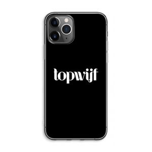 Topwijf Zwart: iPhone 11 Pro Max Transparant Hoesje