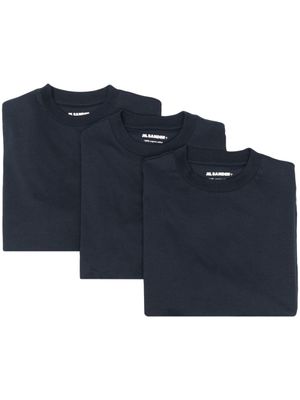 Jil Sander lot de trois t-shirts à col rond - Bleu