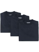 Jil Sander lot de trois t-shirts à patch logo - Bleu