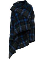 Comme Des Garçons Pre-Owned manteau à motif tartan pre-owned (2003) - Bleu