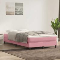 Boxspring zonder matras fluweel roze 120x220 cm