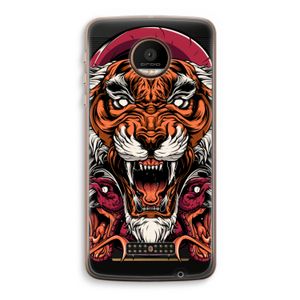 Tiger and Rattlesnakes: Motorola Moto Z Force Transparant Hoesje